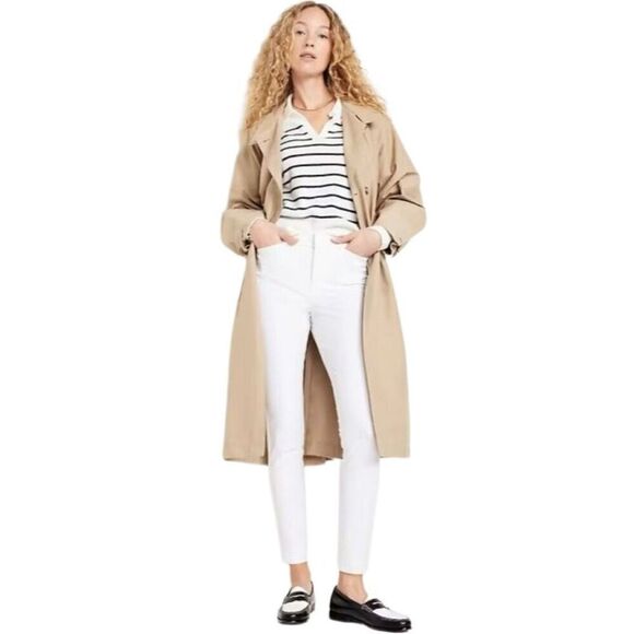 New! Old Navy White Pixie Ankle Pants Sz 8 - Picture 1 of 6